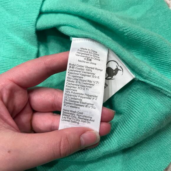 NWT Madewell Cashmere U Neck Pullover Sweater Sz S Bright Lime Quiet Luxury - Picture 3 of 6